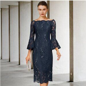 TS Sheath Mother of the Bride Dress With Detachable Over Skirt